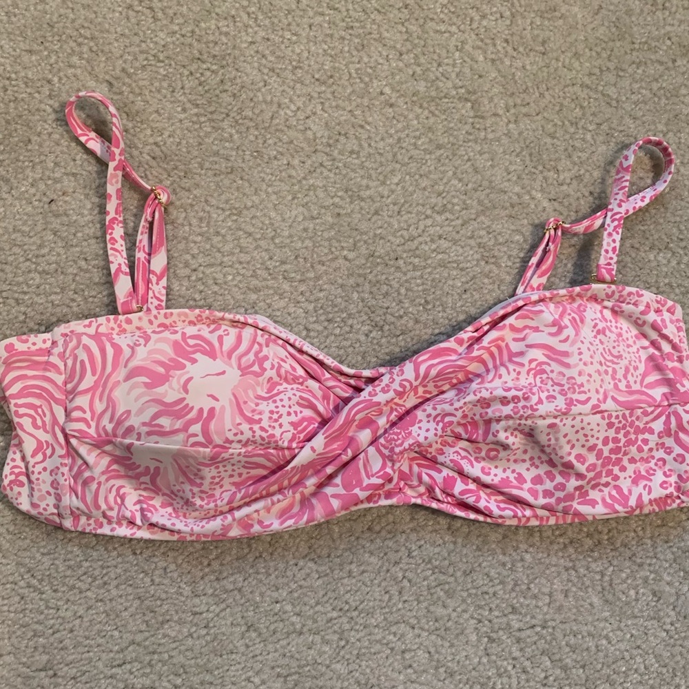 Lilly Pulitzer pink bikini top